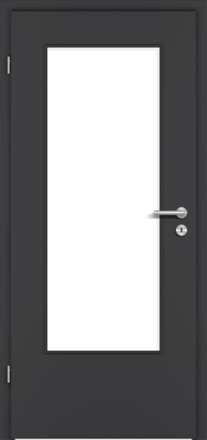 Türblatt CPL Ebony mit Lichtausscnitt